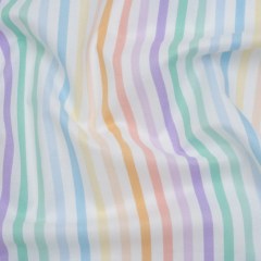 Printed Quilting Cotton by Ghazal Razavi for FIGO Studio – Pastel Rainbow and White Gummy Stripes – Dovetail Collection Printed Quilting Cotton by Ghazal Razavi for FIGO Studio – Pastel Rainbow and White Gummy Stripes – Dovetail Collection