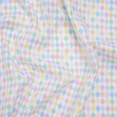 Printed Quilting Cotton by Ghazal Razavi for FIGO Studio – Pastel Rainbow and White Diamonds – Dovetail Collection Printed Quilting Cotton by Ghazal Razavi for FIGO Studio – Pastel Rainbow and White Diamonds – Dovetail Collection