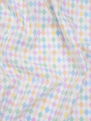 Printed Quilting Cotton by Ghazal Razavi for FIGO Studio – Pastel Rainbow and White Diamonds – Dovetail Collection Printed Quilting Cotton by Ghazal Razavi for FIGO Studio – Pastel Rainbow and White Diamonds – Dovetail Collection