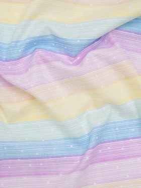 Printed Quilting Cotton by Ghazal Razavi for FIGO Studio – Pastel Rainbow and White Icing Stripes and Dots – Dovetail Collection Printed Quilting Cotton by Ghazal Razavi for FIGO Studio – Pastel Rainbow and White Icing Stripes and Dots – Dovetail Collection