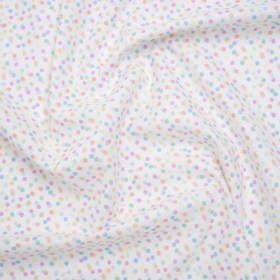 Printed Quilting Cotton by Ghazal Razavi for FIGO Studio – Pastel Rainbow and White Candy Dots – Dovetail Collection Printed Quilting Cotton by Ghazal Razavi for FIGO Studio – Pastel Rainbow and White Candy Dots – Dovetail Collection