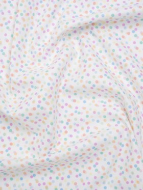 Printed Quilting Cotton by Ghazal Razavi for FIGO Studio – Pastel Rainbow and White Candy Dots – Dovetail Collection Printed Quilting Cotton by Ghazal Razavi for FIGO Studio – Pastel Rainbow and White Candy Dots – Dovetail Collection