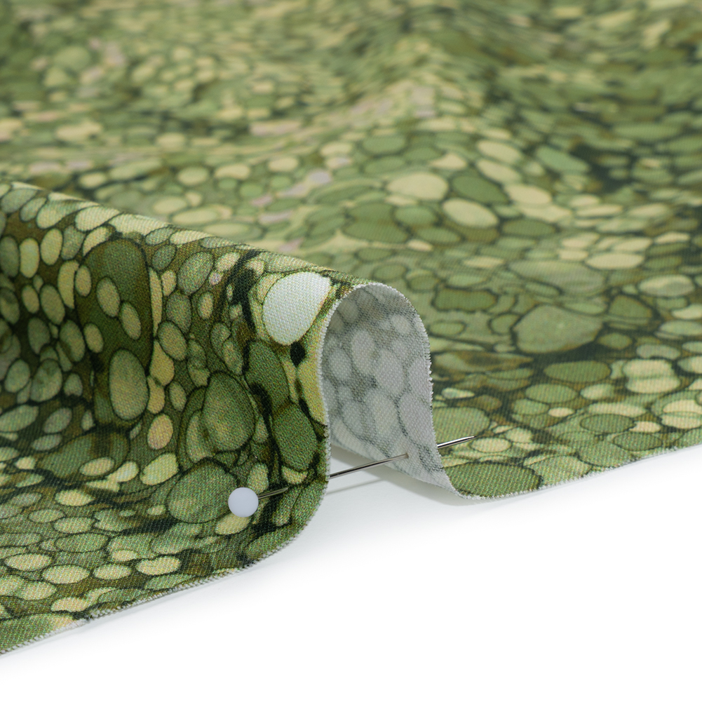 Printed Quilting Cotton by Northcott - Olive Bubbles - Bliss Collection