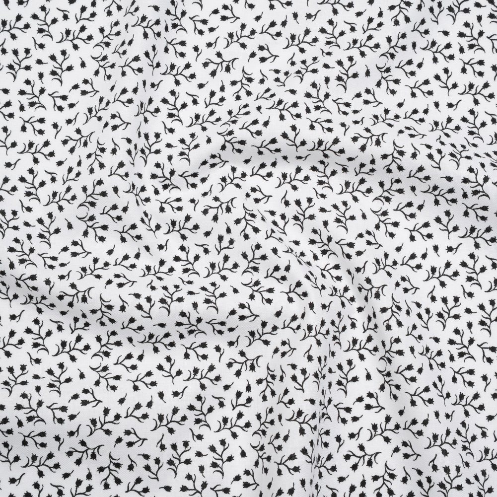 Printed Quilting Cotton by Patrick Lose for Northcott – Black on White Baby’s Breath Floral – Basically Black & White Collection Printed Quilting Cotton by Patrick Lose for Northcott – Black on White Baby’s Breath Floral – Basically Black & White Collection