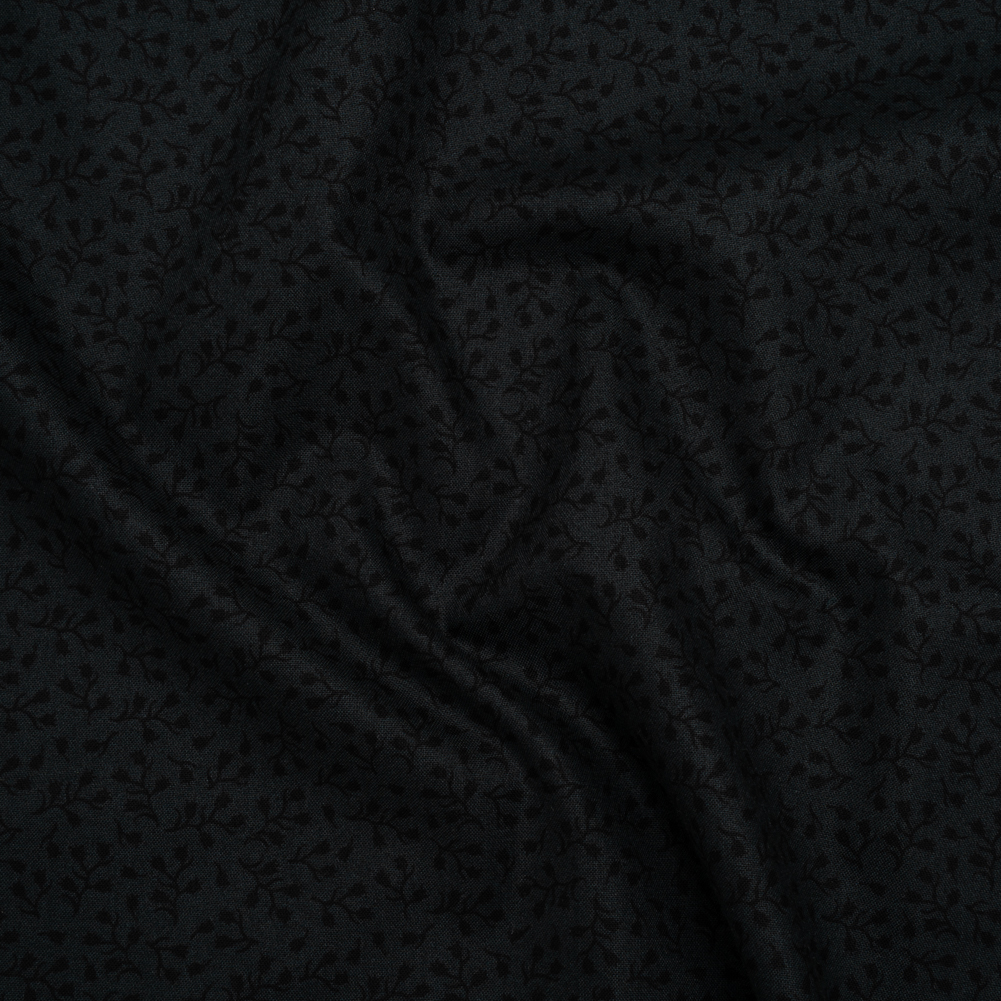 Printed Quilting Cotton by Patrick Lose for Northcott – Black on Black Baby’s Breath Floral – Basically Black & White Collection Printed Quilting Cotton by Patrick Lose for Northcott – Black on Black Baby’s Breath Floral – Basically Black & White Collection