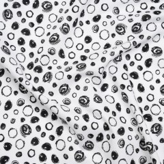 Printed Quilting Cotton by Patrick Lose for Northcott – Black on White Scribble Spots – Basically Black & White Collection Printed Quilting Cotton by Patrick Lose for Northcott – Black on White Scribble Spots – Basically Black & White Collection