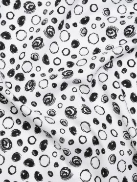 Printed Quilting Cotton by Patrick Lose for Northcott – Black on White Scribble Spots – Basically Black & White Collection Printed Quilting Cotton by Patrick Lose for Northcott – Black on White Scribble Spots – Basically Black & White Collection
