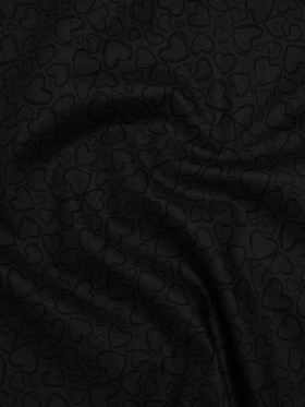 Printed Quilting Cotton by Patrick Lose for Northcott – Black on Black Doodle Hearts – Basically Black & White Collection Printed Quilting Cotton by Patrick Lose for Northcott – Black on Black Doodle Hearts – Basically Black & White Collection