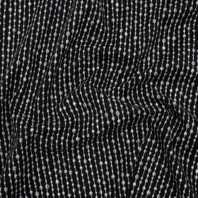 Printed Quilting Cotton by Patrick Lose for Northcott – White on Black Doodle Beaded Stripe – Basically Black & White Collection Printed Quilting Cotton by Patrick Lose for Northcott – White on Black Doodle Beaded Stripe – Basically Black & White Collection