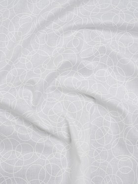 Printed Quilting Cotton by Patrick Lose for Northcott – White on White Tangled Circles – Basically Black & White Collection Printed Quilting Cotton by Patrick Lose for Northcott – White on White Tangled Circles – Basically Black & White Collection