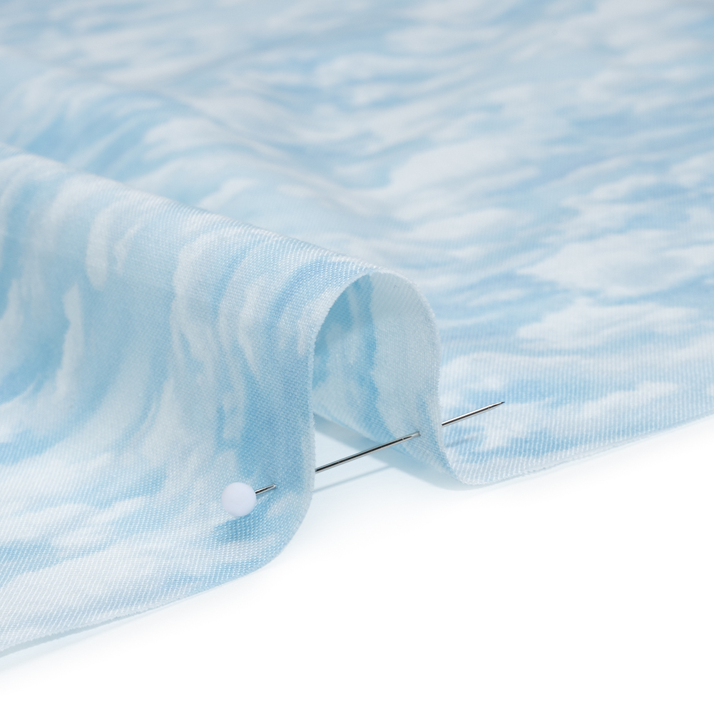 Printed Quilting Cotton by Northcott Studio - Light Blue Clouds - Naturescapes Collection