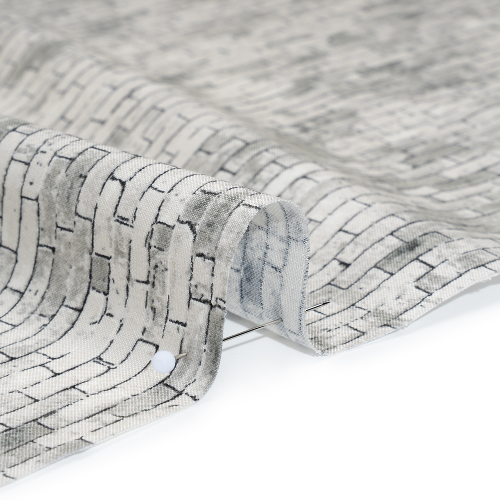 Printed Quilting Cotton by Northcott Studio - Mid Gray Brick - Naturescapes Collection