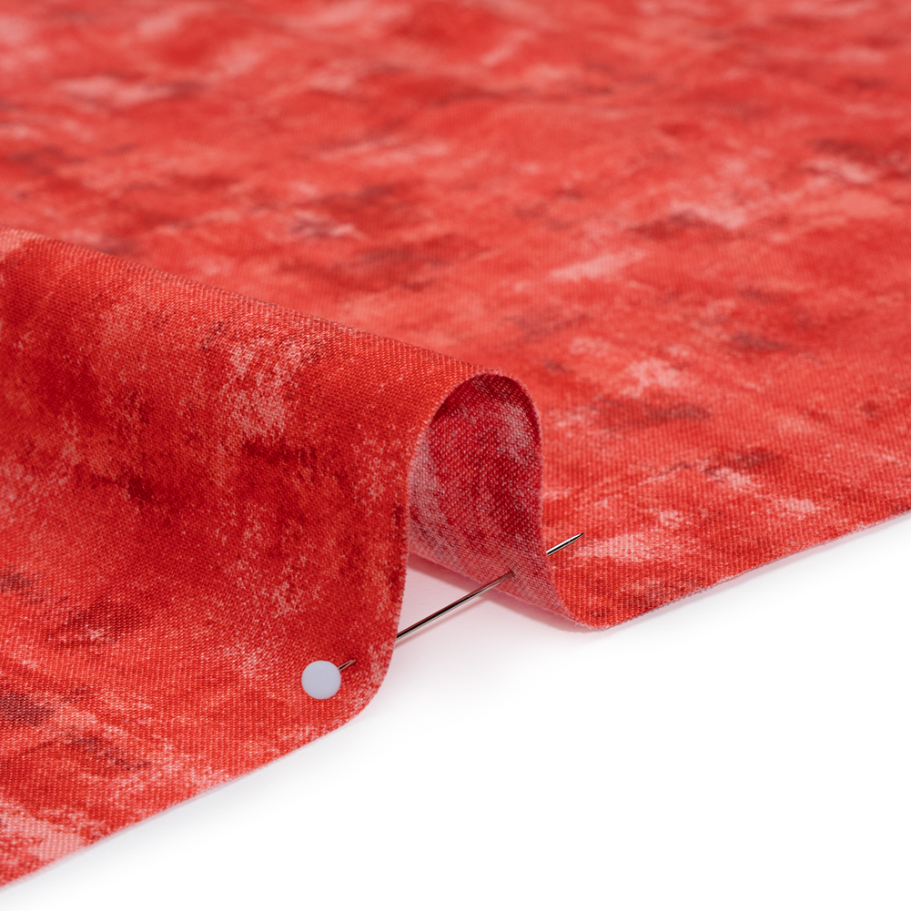 Printed Quilting Cotton by Patrick Lose for Northcott - Scarlet Billows Jazzy Painted Texture - Tonal Trios Collection