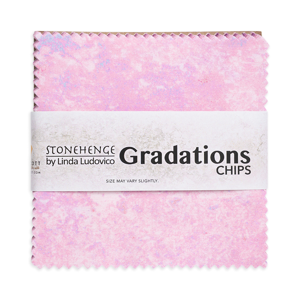 Stonehenge Quilting Cotton Chips 5″ Square Precuts – Muse – Gradations II Collection Stonehenge Quilting Cotton Chips 5″ Square Precuts – Muse – Gradations II Collection