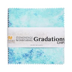 Stonehenge Quilting Cotton Chips 5″ Square Precuts – Crystal – Gradations II Collection Stonehenge Quilting Cotton Chips 5″ Square Precuts – Crystal – Gradations II Collection