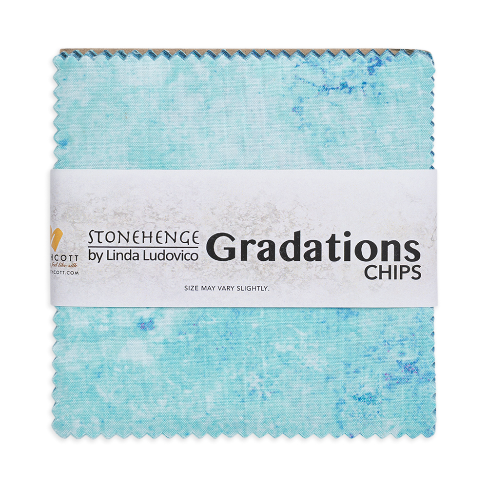 Stonehenge Quilting Cotton Chips 5″ Square Precuts – Midnight – Gradations II Collection Stonehenge Quilting Cotton Chips 5″ Square Precuts – Midnight – Gradations II Collection
