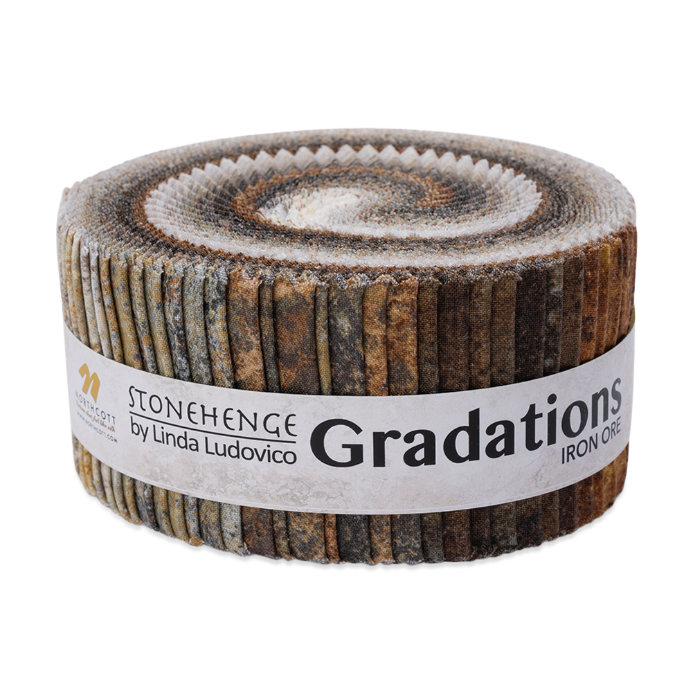 Stonehenge Quilting Cotton Strip Roll 2.5″ Strip Precuts – Iron Ore – Gradations II Collection Stonehenge Quilting Cotton Strip Roll 2.5″ Strip Precuts – Iron Ore – Gradations II Collection