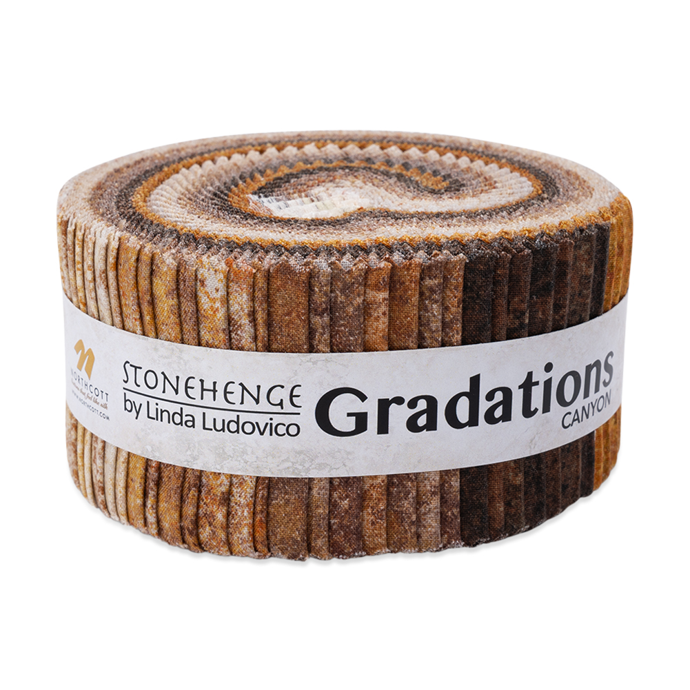 Stonehenge Quilting Cotton Strip Roll 2.5″ Strip Precuts – Canyon – Gradations II Collection Stonehenge Quilting Cotton Strip Roll 2.5″ Strip Precuts – Canyon – Gradations II Collection