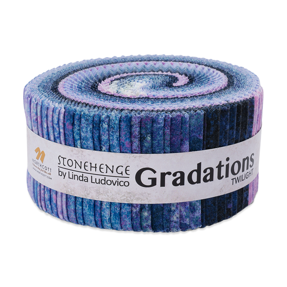 Stonehenge Quilting Cotton Strip Roll 2.5″ Strip Precuts – Twilight – Gradations II Collection Stonehenge Quilting Cotton Strip Roll 2.5″ Strip Precuts – Twilight – Gradations II Collection