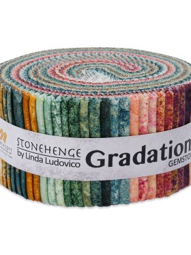 Stonehenge Quilting Cotton Strip Roll 2.5″ Strip Precuts – Gemstone – Gradations II Collection Stonehenge Quilting Cotton Strip Roll 2.5″ Strip Precuts – Gemstone – Gradations II Collection