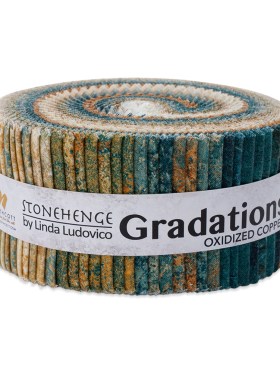 Stonehenge Quilting Cotton Strip Roll 2.5″ Strip Precuts – Oxidized Copper – Gradations II Collection Stonehenge Quilting Cotton Strip Roll 2.5″ Strip Precuts – Oxidized Copper – Gradations II Collection