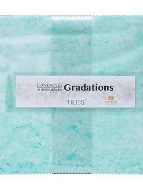 Stonehenge Quilting Cotton Tiles 10″ Square Precuts – Peacock- Gradations II Collection Stonehenge Quilting Cotton Tiles 10″ Square Precuts – Peacock- Gradations II Collection