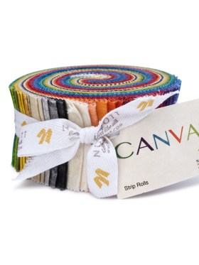 Northcott Quilting Cotton Strip Rolls 2.5″ Strip Precuts – Multi – Canvas Collection Northcott Quilting Cotton Strip Rolls 2.5″ Strip Precuts – Multi – Canvas Collection