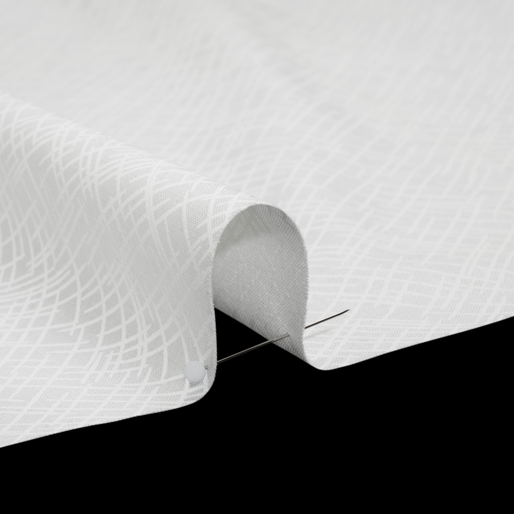 Printed Quilting Cotton by Patrick Lose for Northcott - White on White Open Weave - Basically Black & White Collection