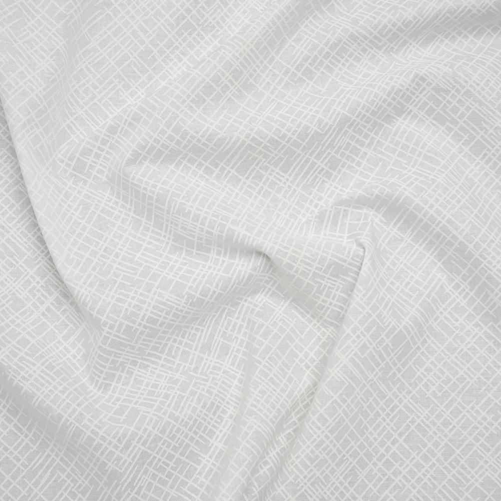 Printed Quilting Cotton by Patrick Lose for Northcott – White on White Open Weave – Basically Black & White Collection Printed Quilting Cotton by Patrick Lose for Northcott – White on White Open Weave – Basically Black & White Collection