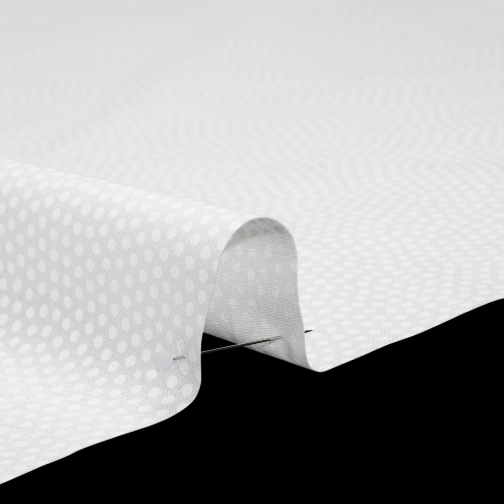 Printed Quilting Cotton by Patrick Lose for Northcott - White on White Spotty - Basically Black & White Collection