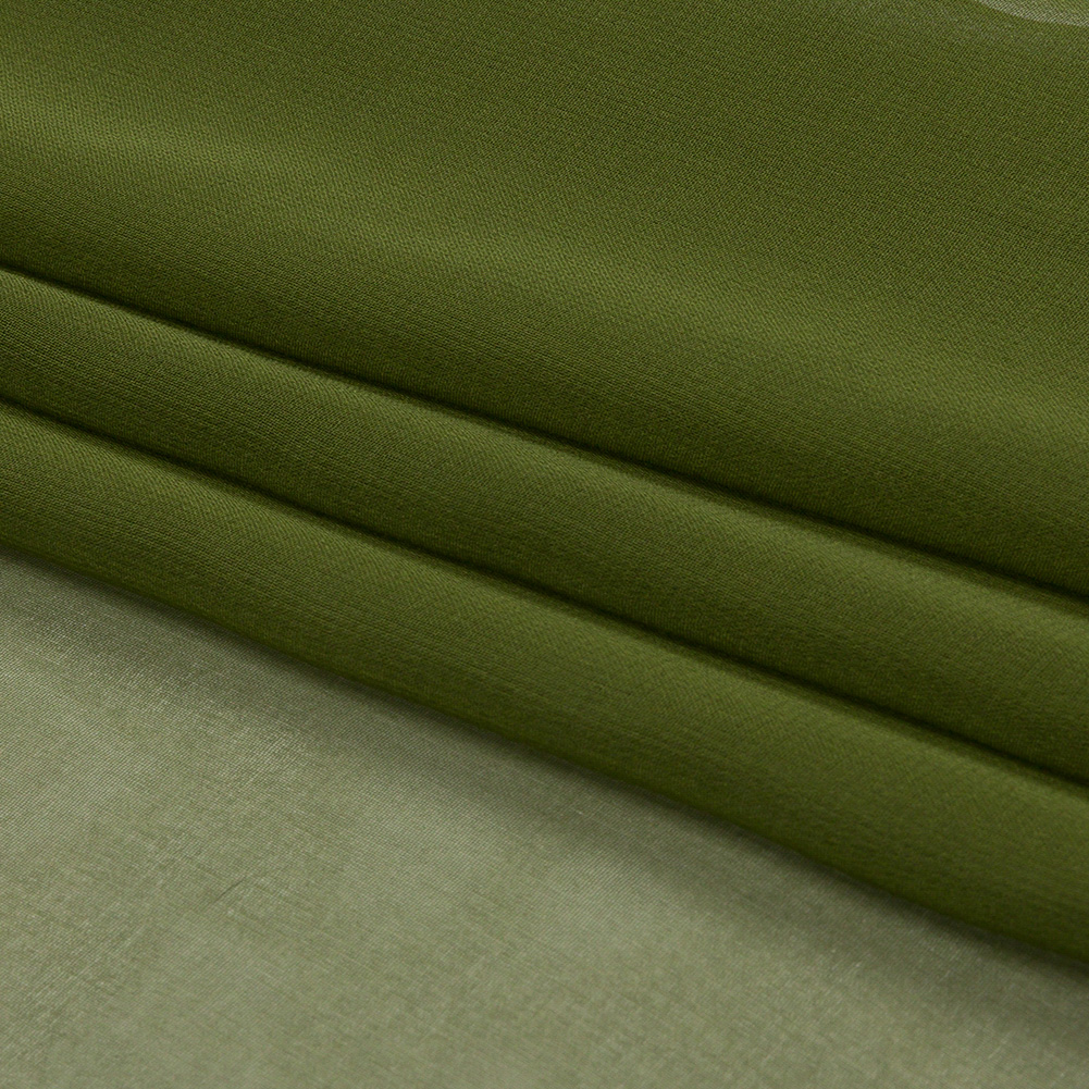 Silk Chiffon 44″ – Pesto Green – Premium Collection Silk Chiffon 44″ – Pesto Green – Premium Collection