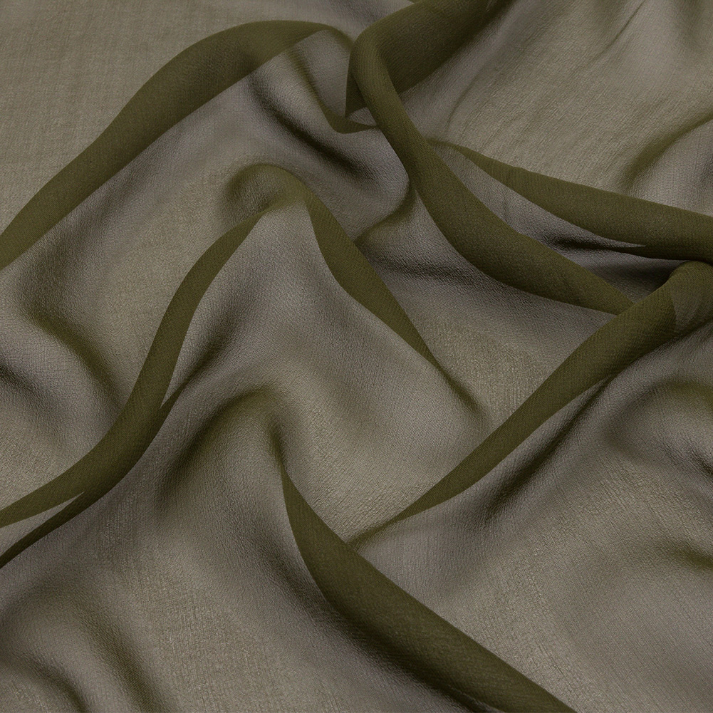 Silk Chiffon 44″ – Olive Green – Premium Collection Silk Chiffon 44″ – Olive Green – Premium Collection