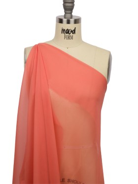Silk Chiffon 44″ – Coral – Premium Collection Silk Chiffon 44″ – Coral – Premium Collection