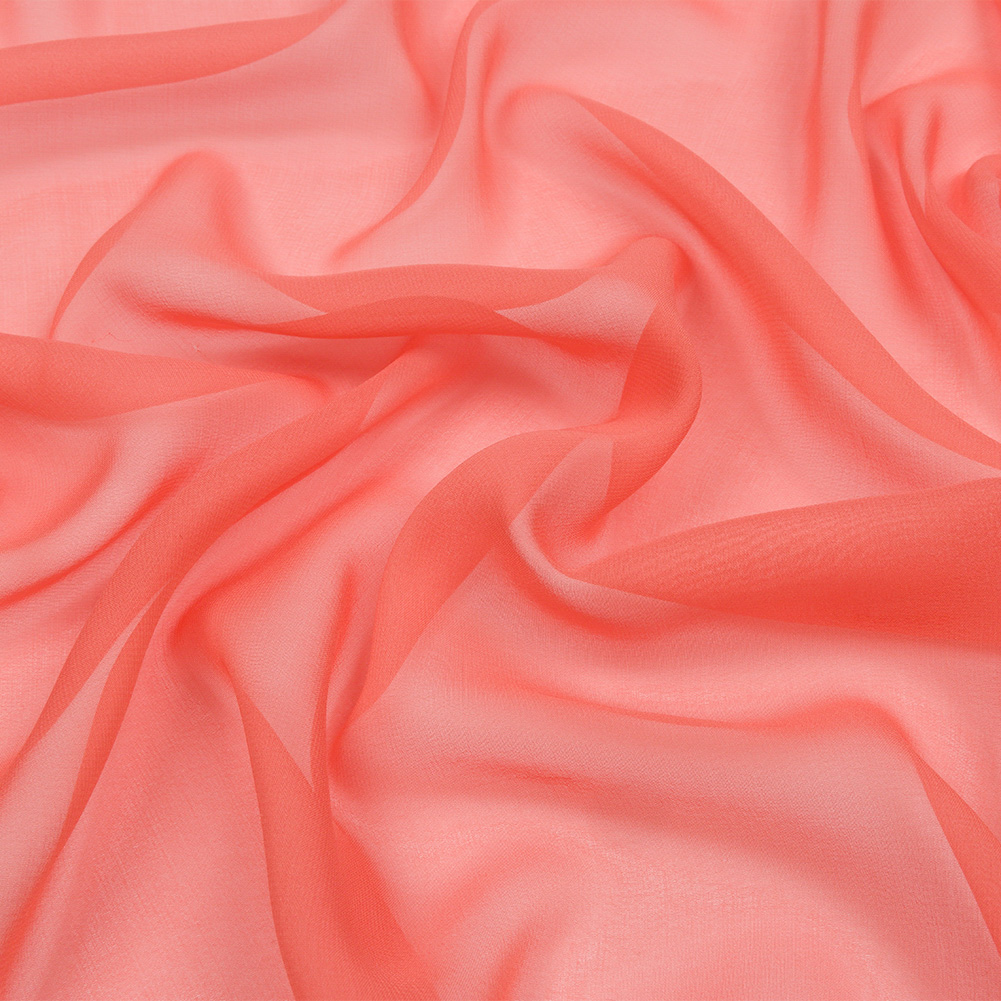 Silk Chiffon 44″ – Coral – Premium Collection Silk Chiffon 44″ – Coral – Premium Collection