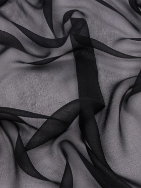 Silk Chiffon 44″ – Black – Premium Collection Silk Chiffon 44″ – Black – Premium Collection