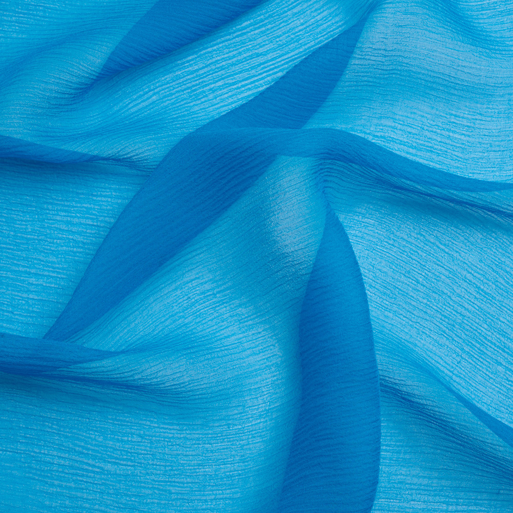 Crinkled Silk Chiffon – Directoire Blue – Premium Collection Crinkled Silk Chiffon – Directoire Blue – Premium Collection