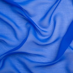 Crinkled Silk Chiffon – Princess Blue – Premium Collection Crinkled Silk Chiffon – Princess Blue – Premium Collection
