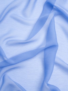 Crinkled Silk Chiffon – Regatta Blue – Premium Collection Crinkled Silk Chiffon – Regatta Blue – Premium Collection