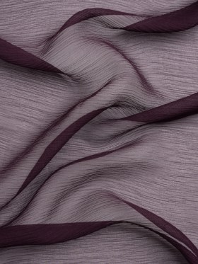 Crinkled Silk Chiffon – Eggplant – Premium Collection Crinkled Silk Chiffon – Eggplant – Premium Collection