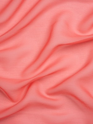 Crinkled Silk Chiffon – Salmon – Premium Collection Crinkled Silk Chiffon – Salmon – Premium Collection