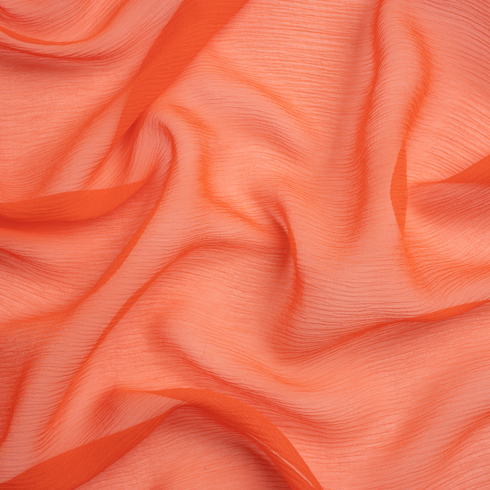 Crinkled Silk Chiffon – Mandarin – Premium Collection Crinkled Silk Chiffon – Mandarin – Premium Collection
