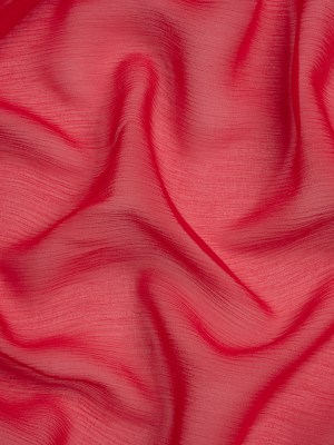 Crinkled Silk Chiffon – Red – Premium Collection Crinkled Silk Chiffon – Red – Premium Collection