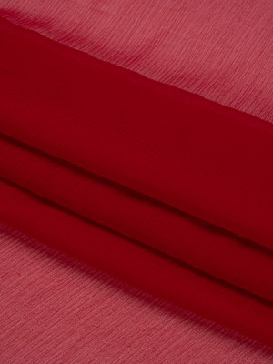 Crinkled Silk Chiffon – Chili Pepper – Premium Collection Crinkled Silk Chiffon – Chili Pepper – Premium Collection