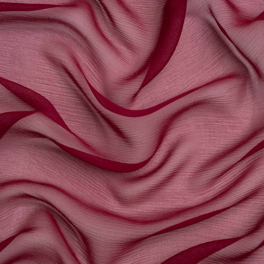 Crinkled Silk Chiffon – Wine – Premium Collection Crinkled Silk Chiffon – Wine – Premium Collection