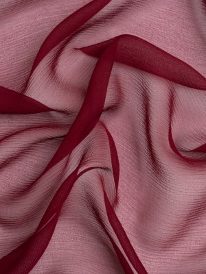 Crinkled Silk Chiffon – Maroon – Premium Collection Crinkled Silk Chiffon – Maroon – Premium Collection