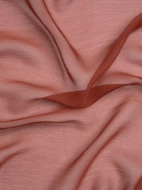 Crinkled Silk Chiffon – Mahogany – Premium Collection Crinkled Silk Chiffon – Mahogany – Premium Collection
