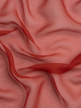 Crinkled Silk Chiffon – Rust – Premium Collection Crinkled Silk Chiffon – Rust – Premium Collection