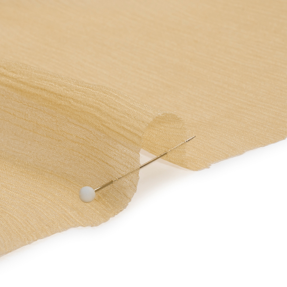 Crinkled Silk Chiffon – Latte – Premium Collection Crinkled Silk Chiffon – Latte – Premium Collection