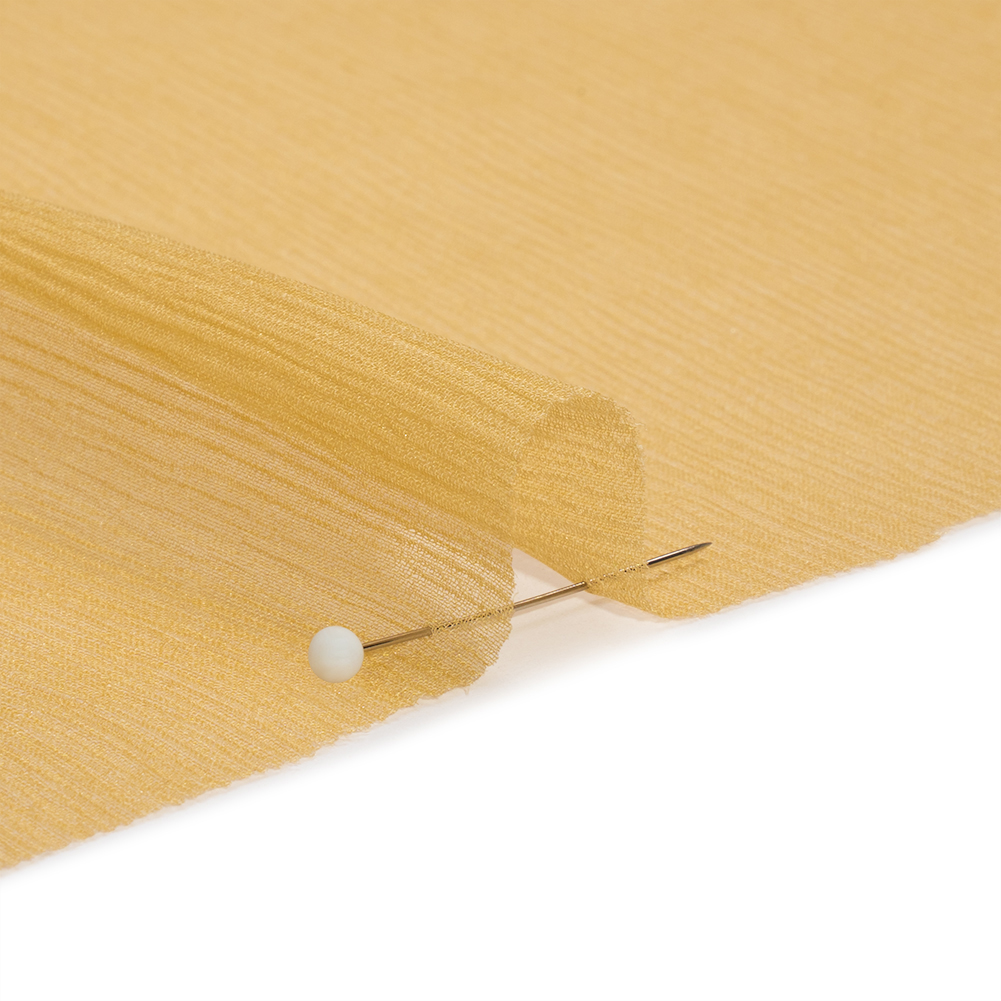 Crinkled Silk Chiffon – Gold – Premium Collection Crinkled Silk Chiffon – Gold – Premium Collection