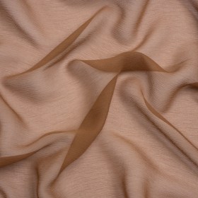 Crinkled Silk Chiffon – Light Brown – Premium Collection Crinkled Silk Chiffon – Light Brown – Premium Collection